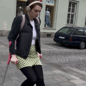 Nice girl with brace – video